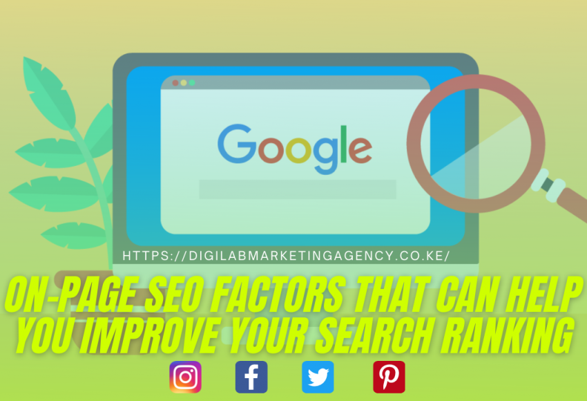 on-page SEO factors that can help you improve your search ranking